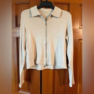 Natural Tan Zip-Up Top, size L